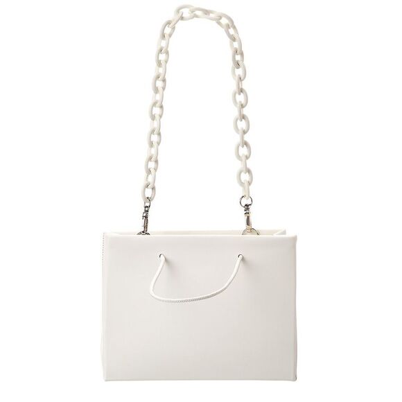 Medea Leather Tote, White